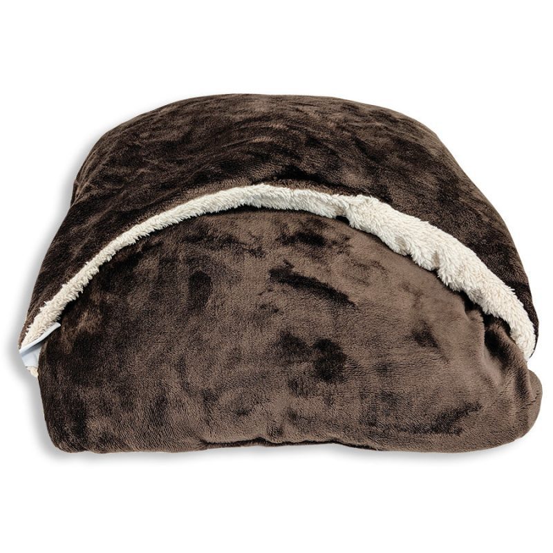 PT FHP B Hooded Hands And Feet Warmer Pillow brown front