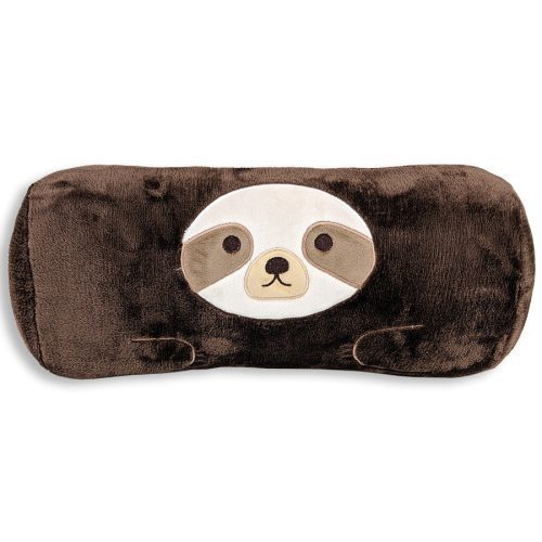 A cute Squishy Sloth Face Cylindrical Pillow in the shape of Libby The Sloth, perfect for a child's gift from Pillowtex.