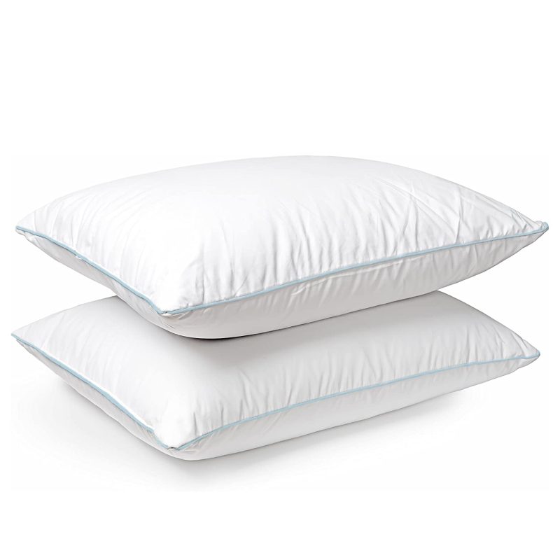 Setof2PillowsSimilartoHolidayInnSoftBlueCordSoftBedPillow