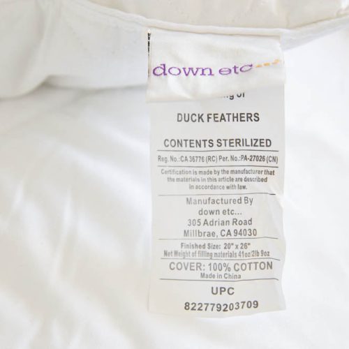 down etc reg diamond support feather down pillow 11