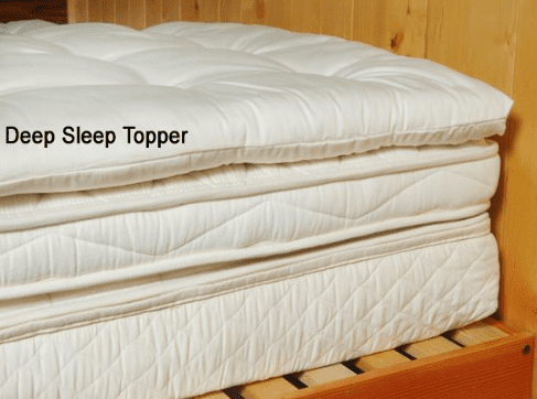 holy lamb organics reg natural quilted topper deep sleep thickness 15