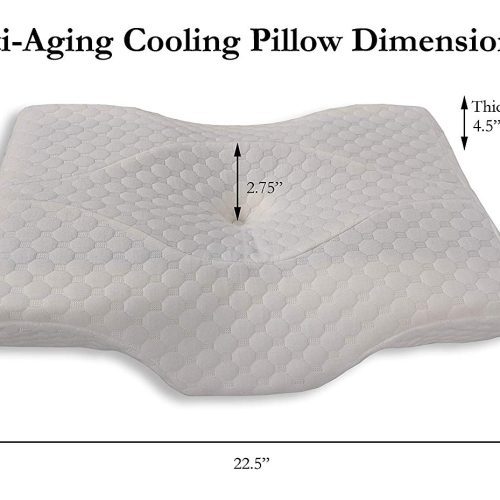 opulence reg anti wrinkle and anti aging cooling pillow contour memory foam pillow with skin improving copper bamboo pillowcase 5