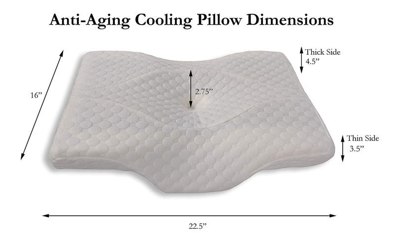 opulence reg anti wrinkle and anti aging cooling pillow contour memory foam pillow with skin improving copper bamboo pillowcase 5