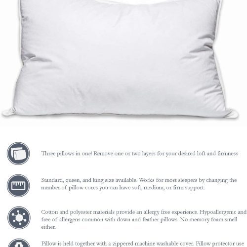 pillowtex adjustable pillows details