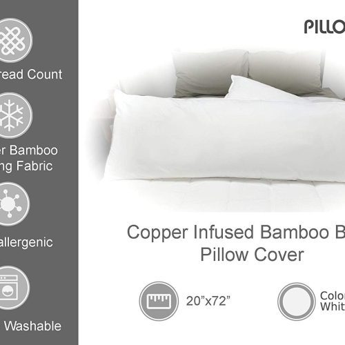 pillowtex lightweight copper bamboo body pillow cover 5