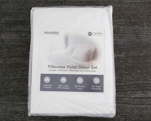 pillowtex reg hotel sheet set cotton blend wrinkle resistant 34