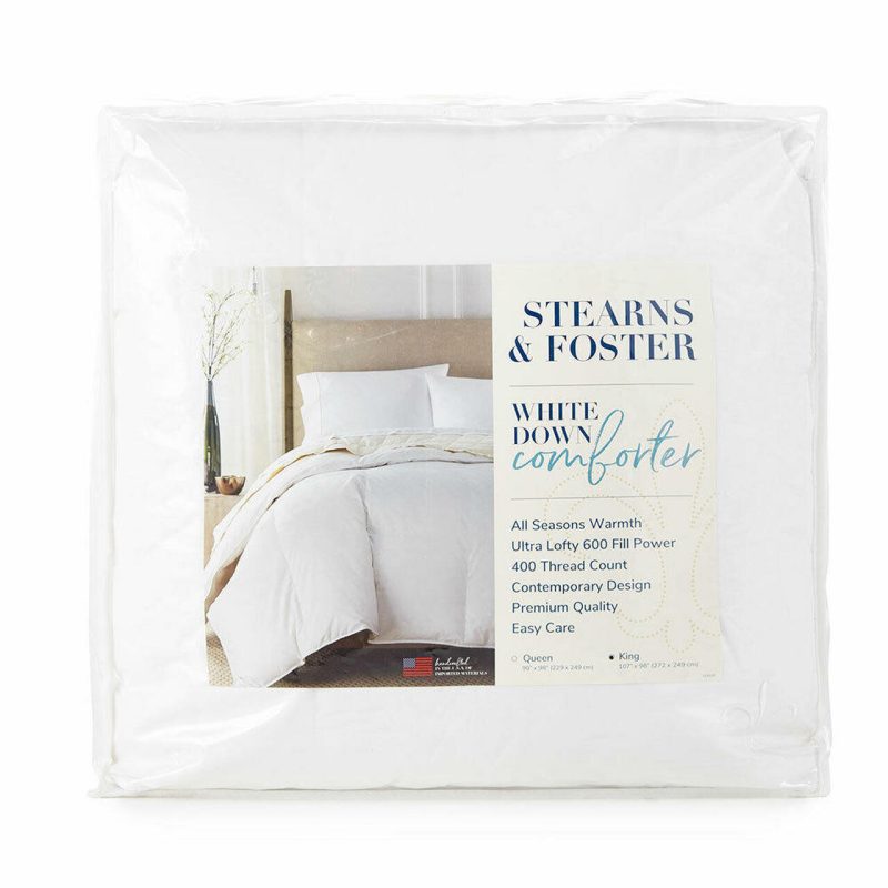 stearns and foster stearns and foster reserve 400 tc 600 fp rds white down comforter oeko